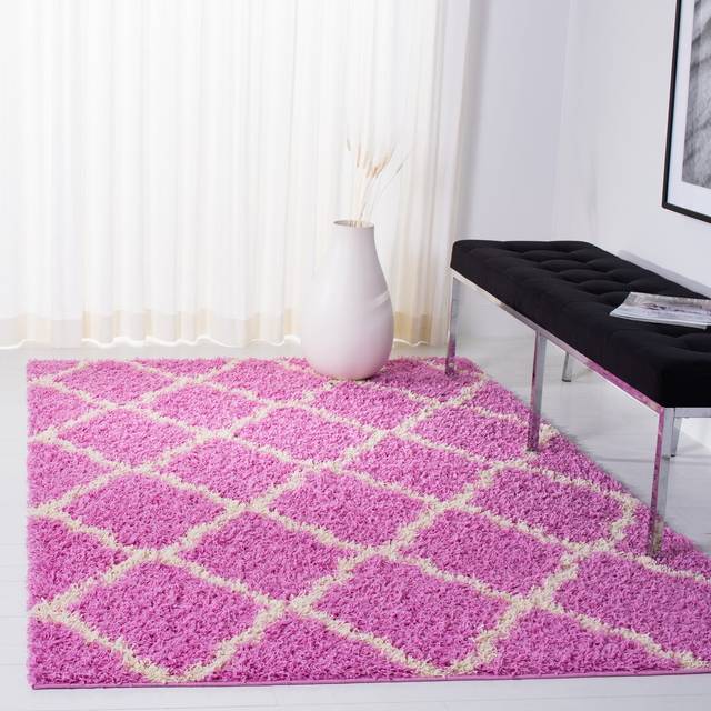 Atchison Power Loom Pink Rug - Pink;Pink (Rectangle 200 x 300cm)