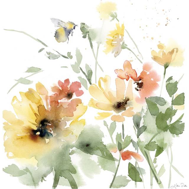 Sunflower Meadow I by Katrina Pete - Wrapped Canvas Painting Print (91cm H x 91cm W)