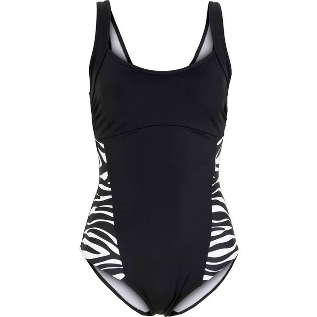bonprix Zebra Print Shaper Swimsuit - Black Print
