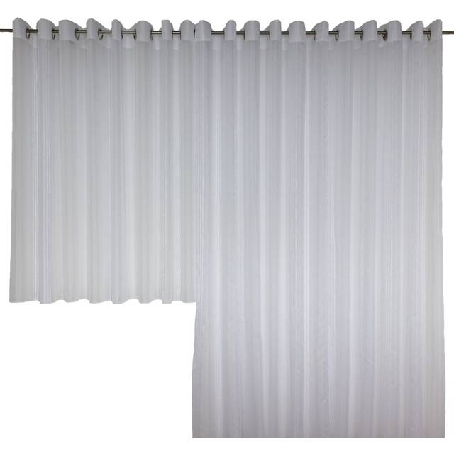 London Eyelet Semi Sheer Curtains (300cm Width x 175cm Drop)