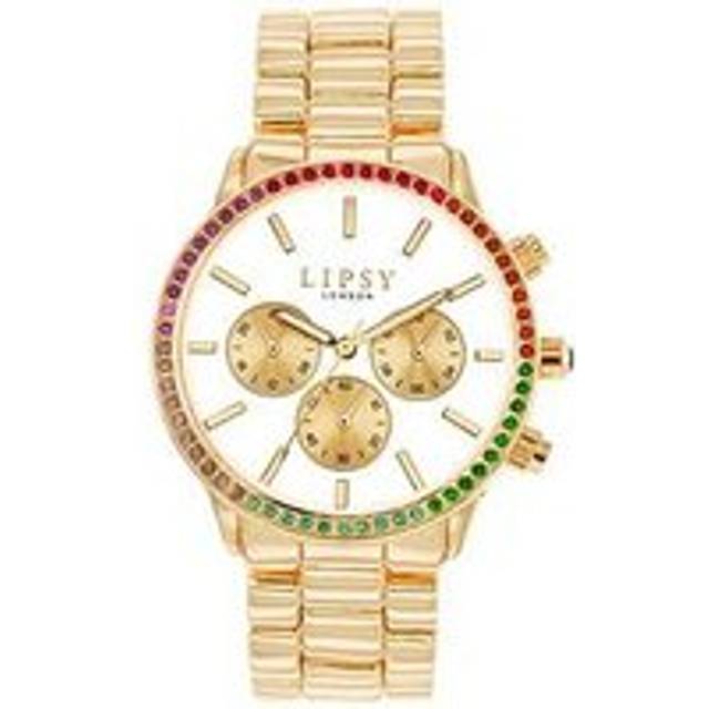 Lipsy Gold Coloured White Dial Bracelet Strap Watch