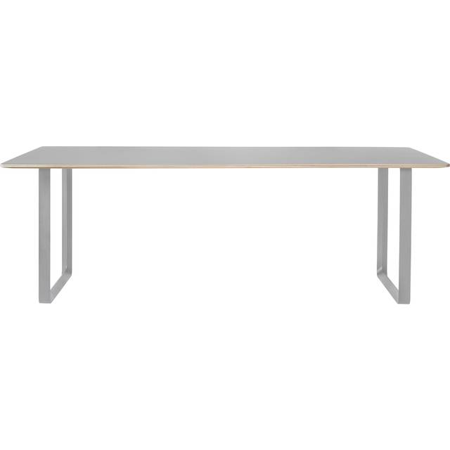 Muuto 70/70 matbord 225x90 cm Grey linoleum-Plywood-Grey