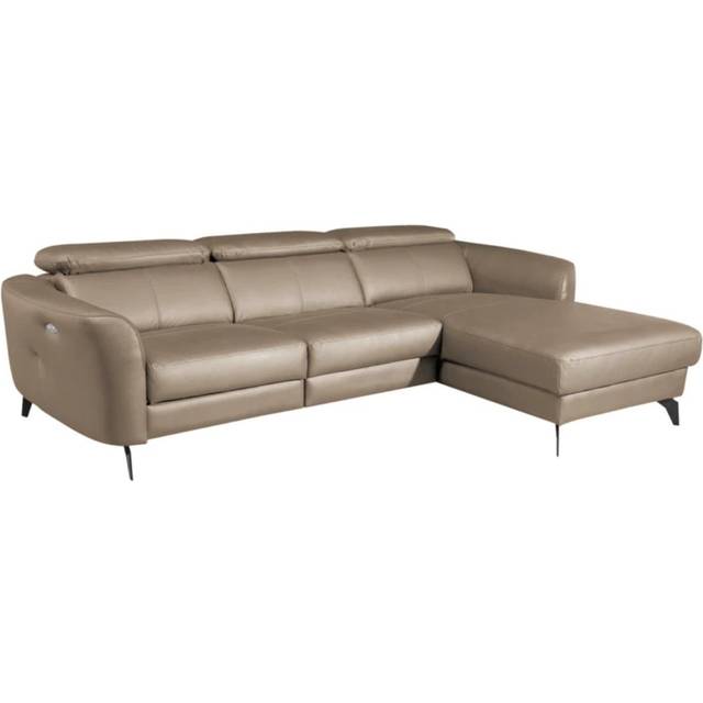 Hales Reclining Corner Sofa - Taupe (95cm H X 262cm W X 181cm D)