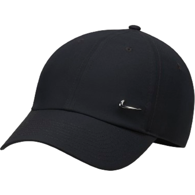 Nike Dri-FIT Club Unstructured Metal Swoosh Cap - Black/Metallic Silver