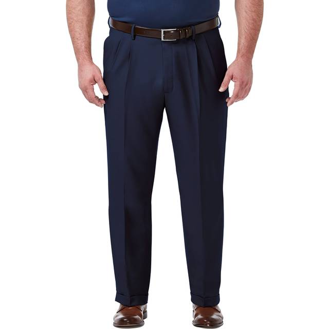 Haggar Men's Premium Comfort Classic Fit Pleat Front Pant Reg. and Big