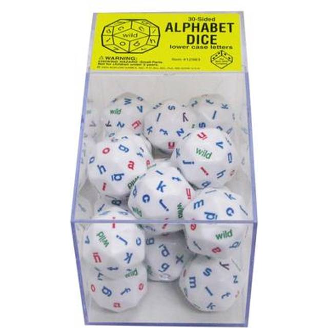 Koplow Games 30-Sided Alphabet Dice, Lower Case Letters, Box of 20