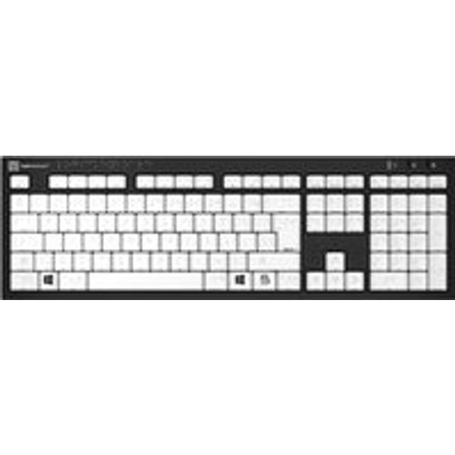 Logickeyboard LKB-BRAILLE-BJPU-UK keyboard Medical USB QWERTY English Black White