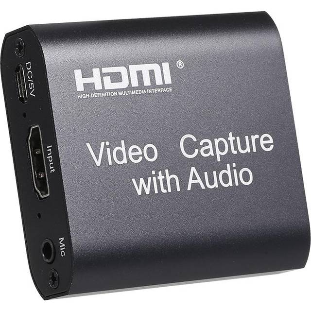 Video Capture Card med ljud till USB2.0 Capture Card 4K Input 1080P Output Support Live svart