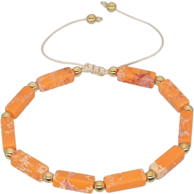 Cube fantasy agate woven bracelet ladies retro natural stone retractable bracelet - Multicoloured