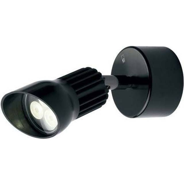 Collingwood 8W Adjustable 3000K Black LED Wall Light IP65 240V