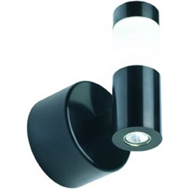 Collingwood 3W Black Halo/Flood LED Wall Light IP65 240V 4000K Cool White