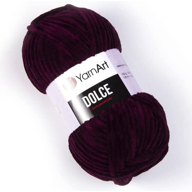 Yarn Art Dolce Yarn 100% MicroPolyester Velvet Blanket Amigurumi Super Bulky :6 Baby Chenille Yarn 1 Skein  780-DAMSON