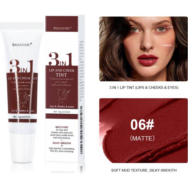 (06#) 3 In 1 Cream Blush for Cheeks Eyes Lips Make up Long Lasting Waterproof Natural Looking