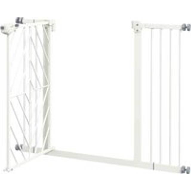 Pressure Fit Safety Gate w/ Auto Closing Door - Double Locking - 74-100cm - PawHut | TJ Hughes White
