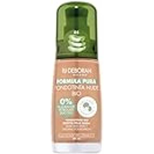 Deborah Milano Pure Nude Bio Foundation Formula 05 Almond with Vitamin C and Aloe Vera SPF 20 Medium Coverage Liquid Texture for Even Radiant Skin