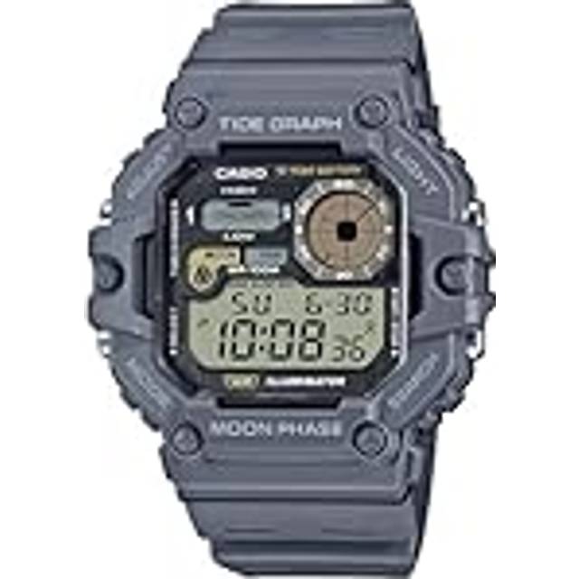Casio Standard Digital Graph Moon Phase Resin Strap Quartz WS-1700H-8AV 100M Men&#39;s Watch