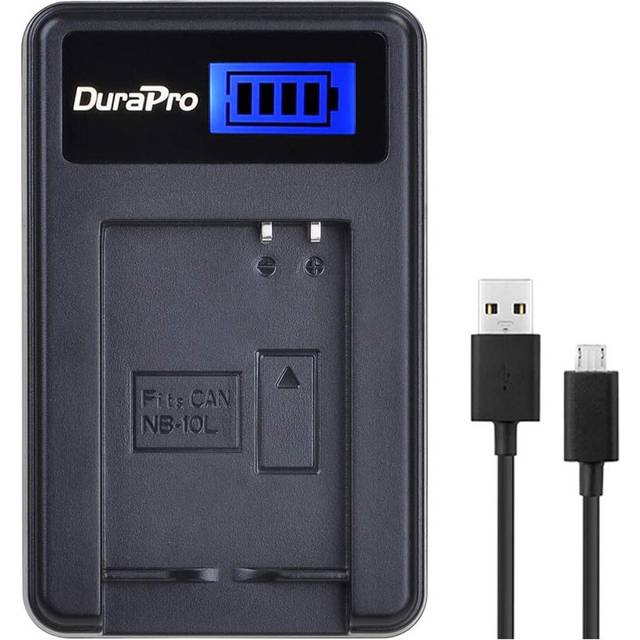 DuraPro Rapid LCD USB Charger Replacement for Canon NB-10L; PowerShot G15, G16, G1X, G3X, SX40 HS, SX40HS, SX50 HS, SX60 HS Digital Cameras