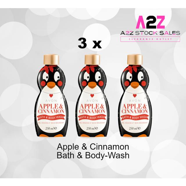 3x Avon Apple & Cinnamon Bath & Body Wash 250ml