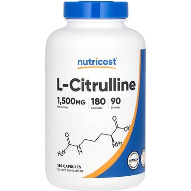 Nutricost  L- Citrulline  180 Capsules (750 mg per Capsule)
