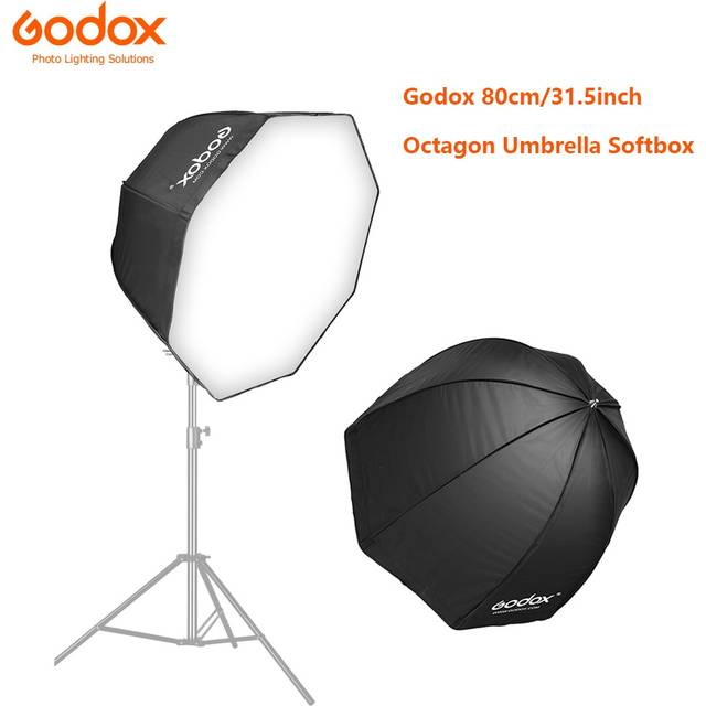 Godox 80cm / 31.5in ljus softbox diameter oktagon brolly paraply fotograferingstillbehör soft box reflektor för videostudio