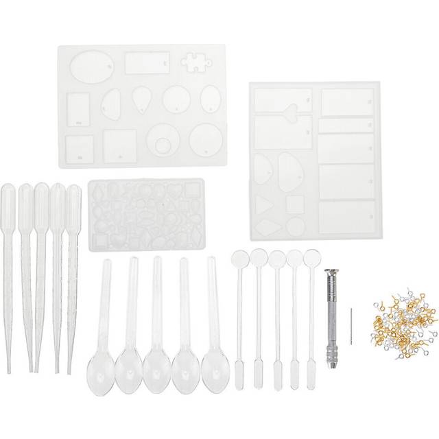 127PCS Silicone Pendant Mould Jewelry Making Necklace DIY Mold Set Craft Easy