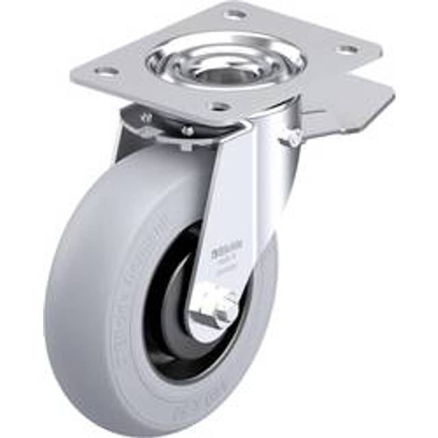 Blickle wheel Ø 160 mm, max. load 300 kg, wheel Ø 160 mm, max. load 300 kg, plate dimensions 140 x 110 mm - grey