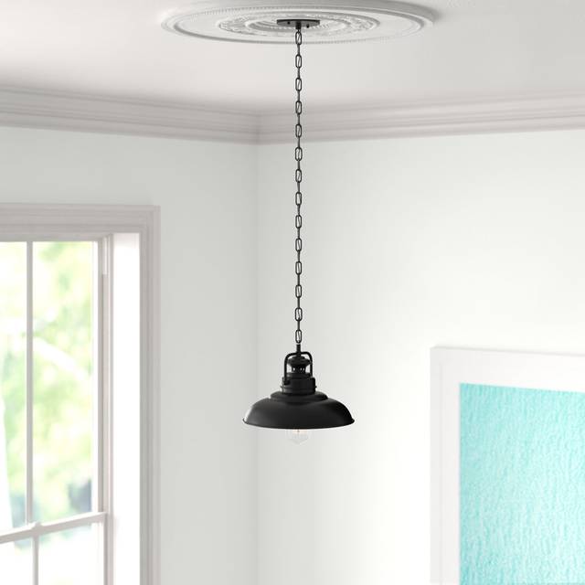 Lacluta 1 - Light Dome Pendant - Black (113cm H X 31cm W X 31cm D)