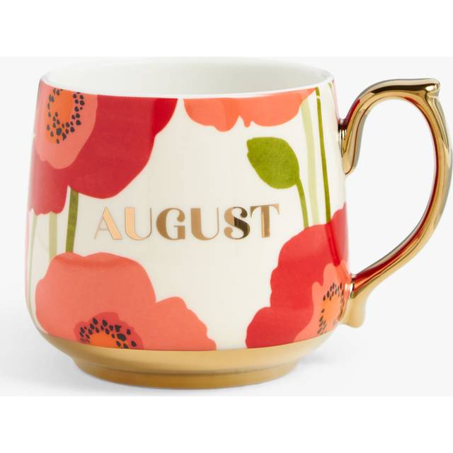 John Lewis Birthday Flower Fine China Mug, 434ml
