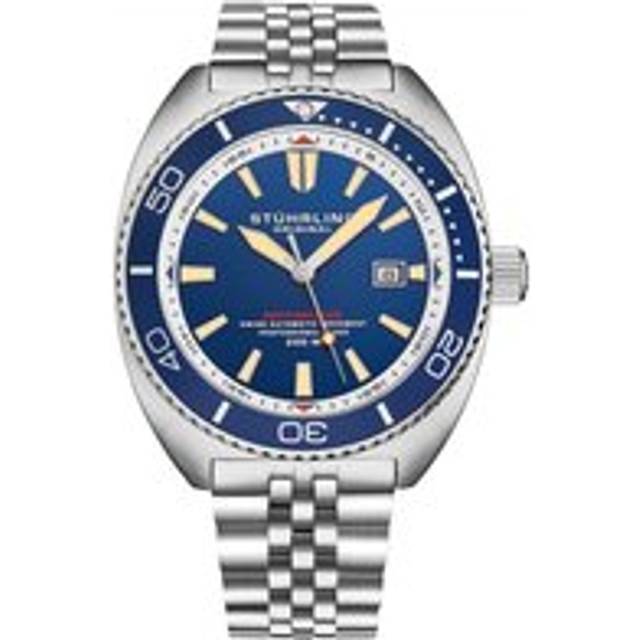 Swiss Automatic Depthmaster Diver Watch Stainless Steel Case With rotating Unidirectional Bezel and Stainless Steel 5 Link Jubilee Bracelet Water Resi - Blue - One Size