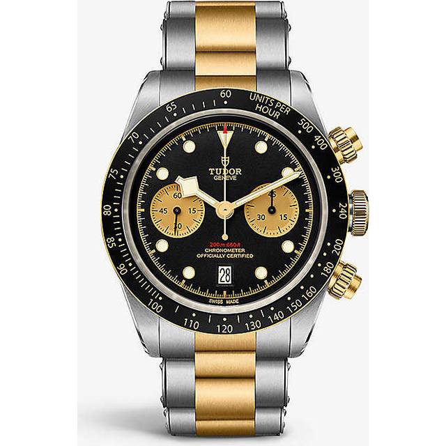 Tudor Mens Silver & Yellow Gold M7936n-0001 Black Bay 41 Chrono S&g 18ct Yellow-gold and Stainless Steel Automatic Watch 41mm