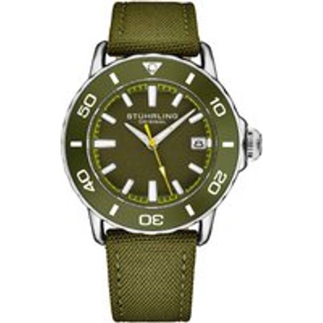 Explorer 4041 Dive Watch 40mm Quartz Satin Twill Nylon Strap - Green - One Size