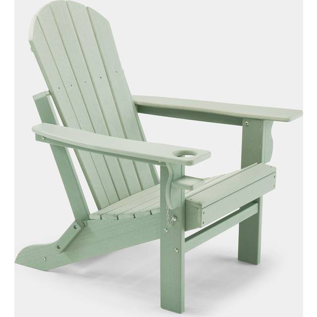 Vonhaus Adirondack Green Folding Garden Chair, Grey