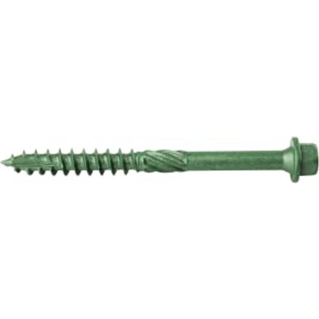 Wickes Timber Drive Hex Head Screws - 7 x 75mm - Pack of 25 - Green