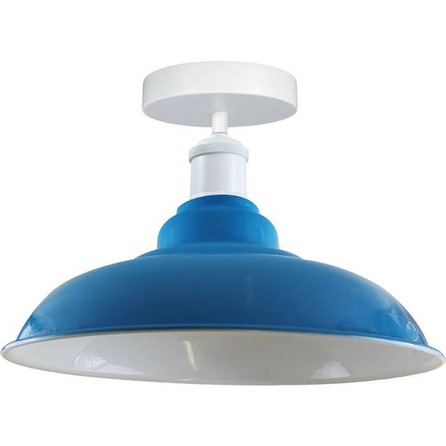 (Light Blue) Modern Industrial Vintage Style Metal Ceiling Light