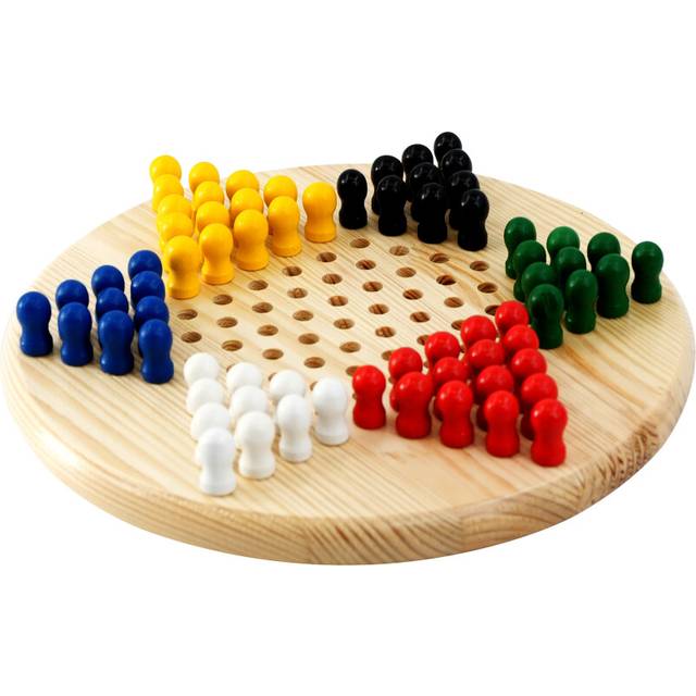 Chinese Checkers Traditional Wooden Family Board Game Strategic Educational Game