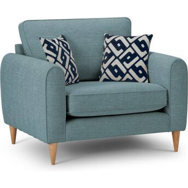 Teal Fabric Sofas - Loveseat - Thornley Range - Oak Furnitureland