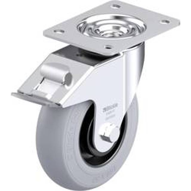 Blickle wheel Ø 160 mm, max. load 300 kg, wheel Ø 160 mm, max. load 300 kg, plate dimensions 140 x 110 mm - grey