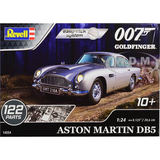 Level 2 Easy-Click Model Kit Aston Martin DB5 James Bond 007 &#34;Goldfinger&#34; (1964) Movie 1/24 Scale Model by Revell