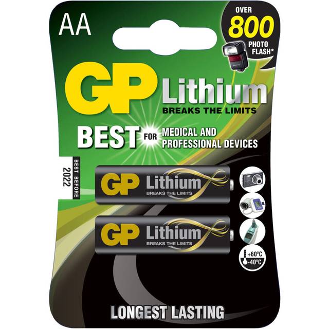 Pack of 2 GP Lithium AA Battery 1.5V GPPCL15LF000