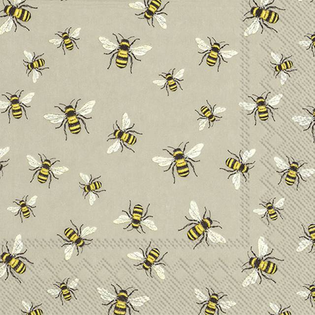(Lunch) IHR Summer Lovely Bumble Bees Paper Napkins