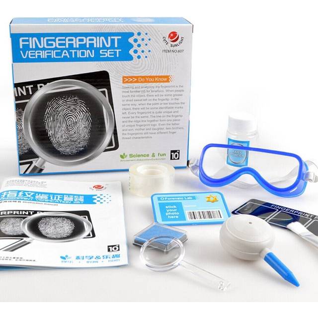 Children's DIY Forensic Science Experiment Fingerprint Verification Educational Set Indoor Toys