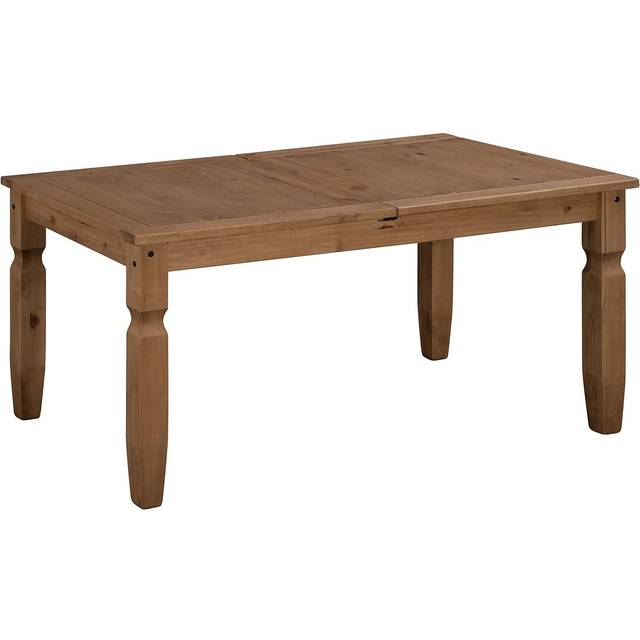 Mercers Furniture Corona Small Extending Dining Table Solid Pine With Mexican Styling, Brown