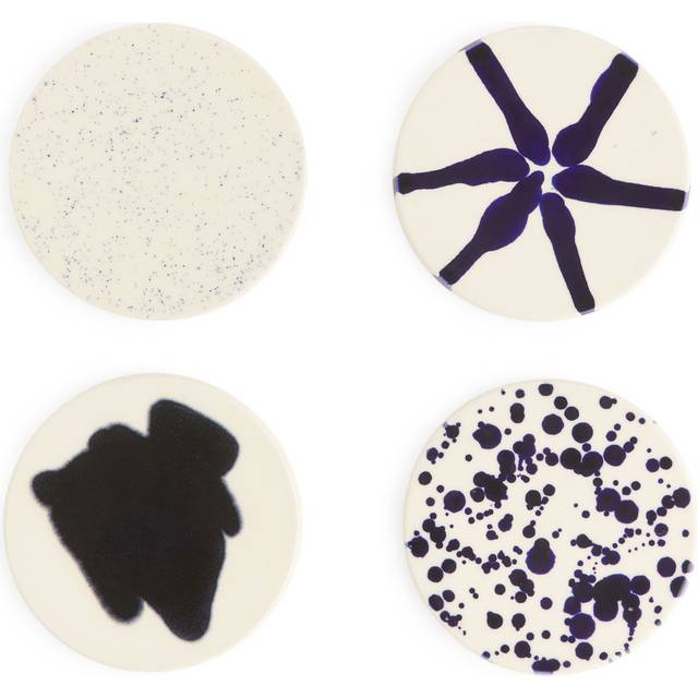 ARKET Stoneware Coasters Set Of 4 -Black, NOSIZE
