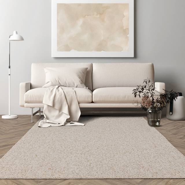 Bobble Beige Rug - 170 x 120 cm - Boden - White