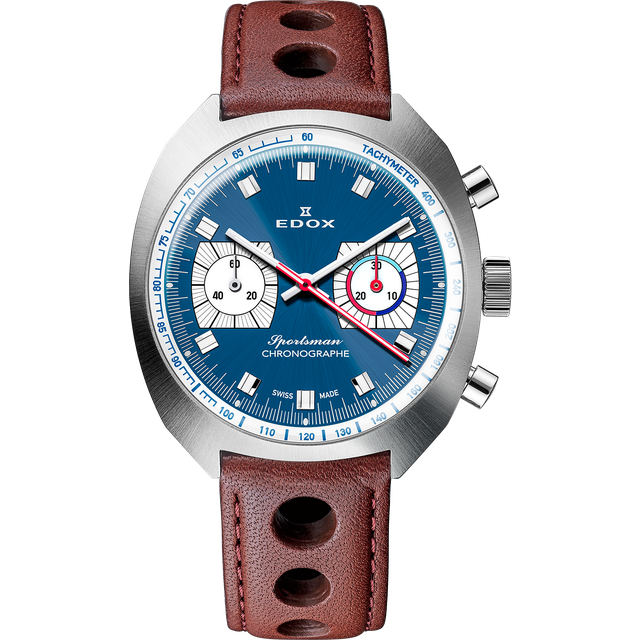 Edox Sportsman Chronographe Automatic Blue Limited Edition Watch