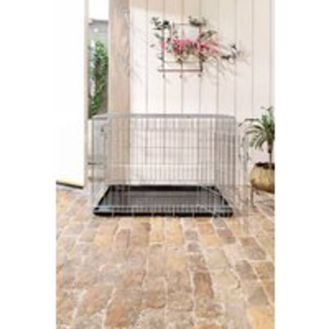 Heavy Duty Deluxe Dog Crate - Metallic Silver