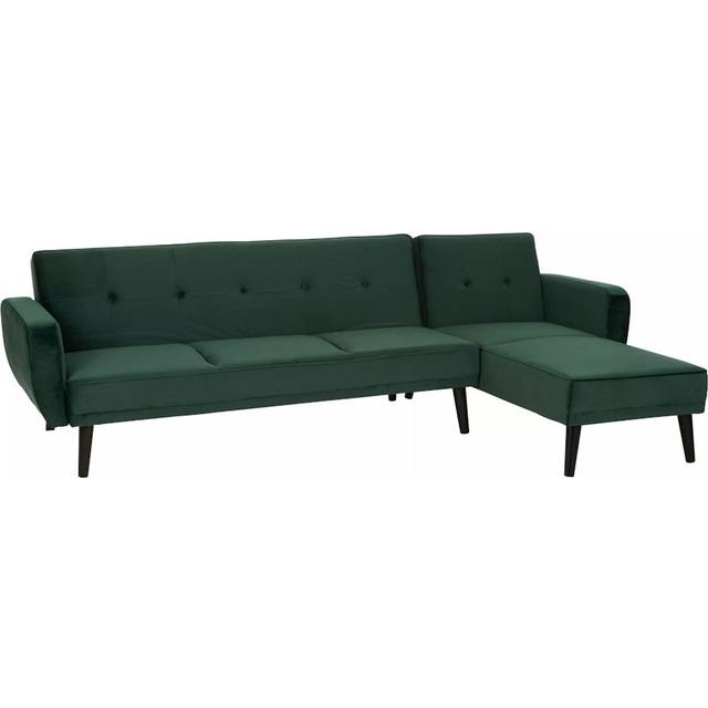 Serene 3 Seat Sofa Bed, Piped Edges - Green - One Size