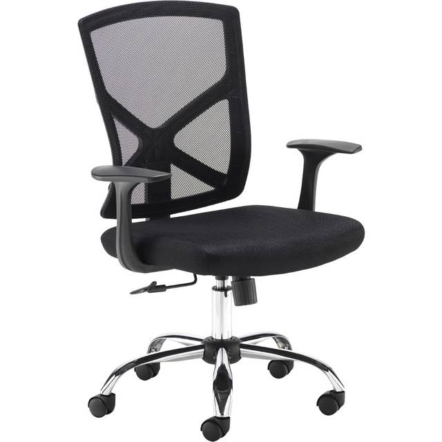 Hale Black Mesh Ergonomic Office Operator Chair with Chrome Base