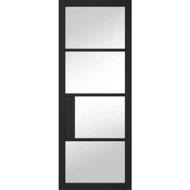 LPD Black Chelsea 4l - Clear Internal Door (Size: 1981 x 762mm, Thickness: 35mm)
