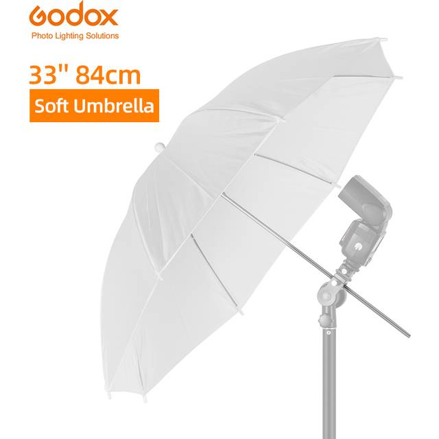 Godox 33 " 84cm 40 " 102cm 43 " 108cm vita mjuka diffusorer studiofotografi genomskinligt paraply för studioblixtblixtbelysning - 1 st 33 tum 84cm